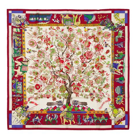 hermes paris scarf fruit tree scarf